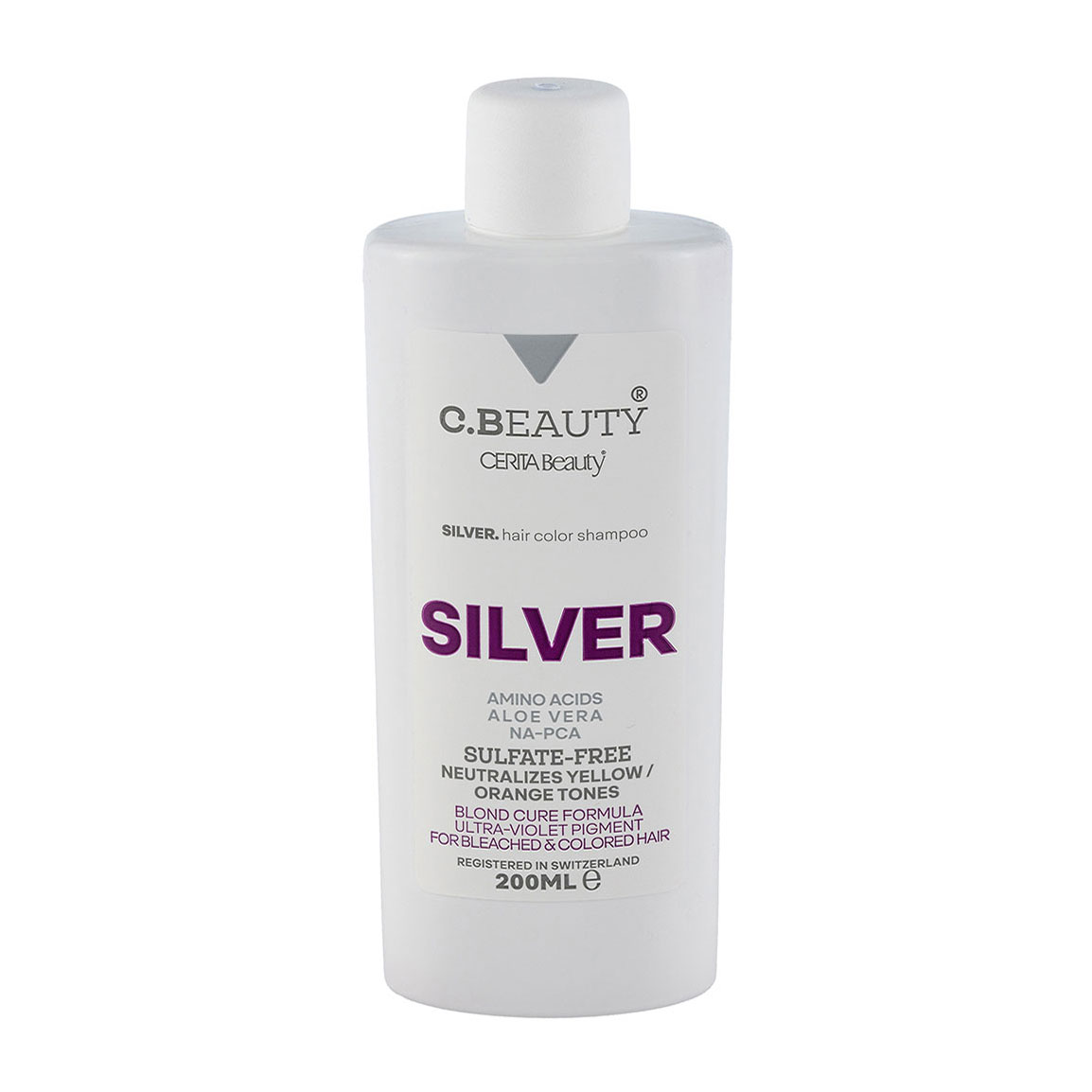 شامپو رنگساژ مدل Silver فاقد سولفات حجم 200 میلی لیتر Cerita Beauty Sulfate Free Silver Hair Color Shampoo 200 ml