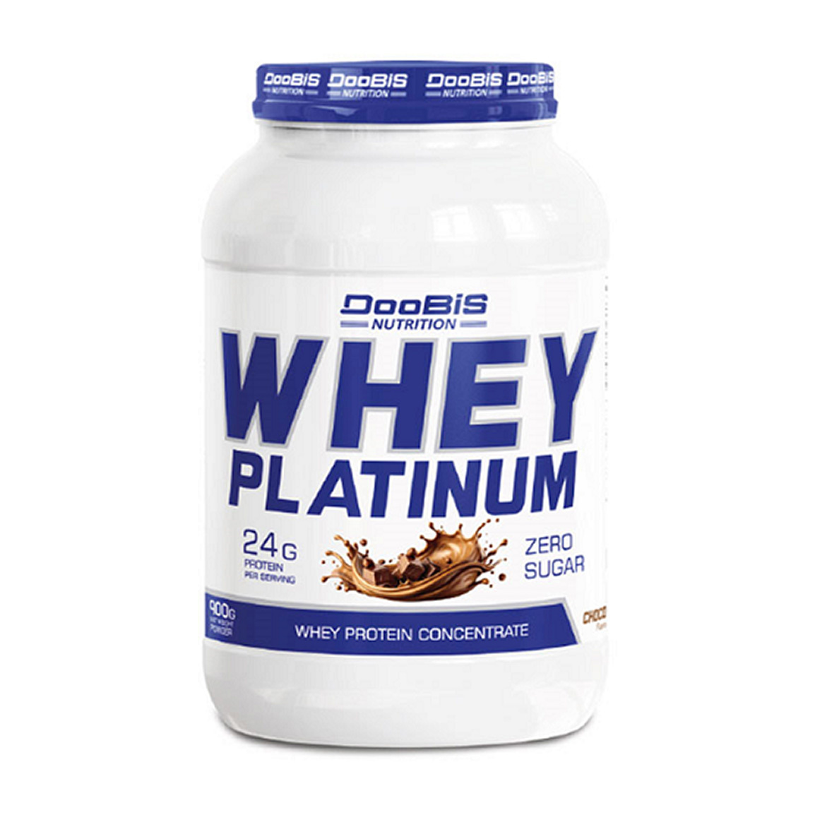 پودر پروتئین وی پلاتینیوم با طعم شکلات وزن 900 گرم Doobis whey platinum 900 g