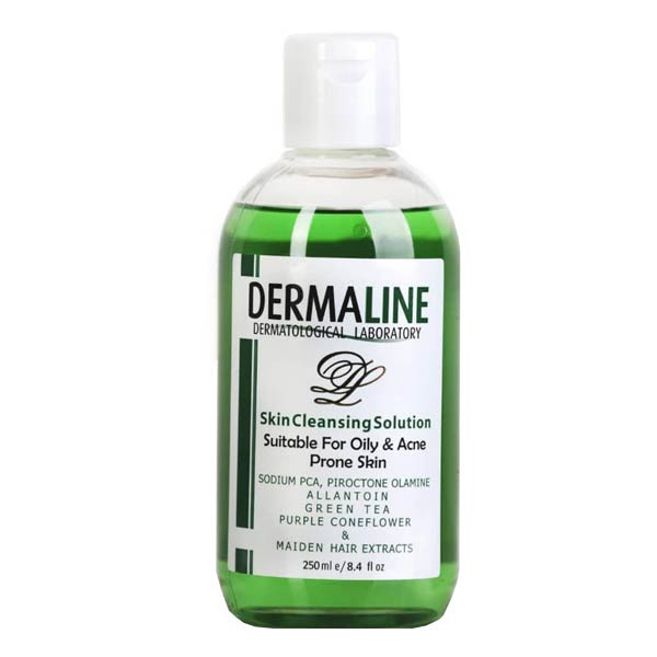 درمالاین محلول پاک کننده پوست چرب 250 میلی لیتری Dermaline Skin Cleansing Solution For Oily Skin 250 ml