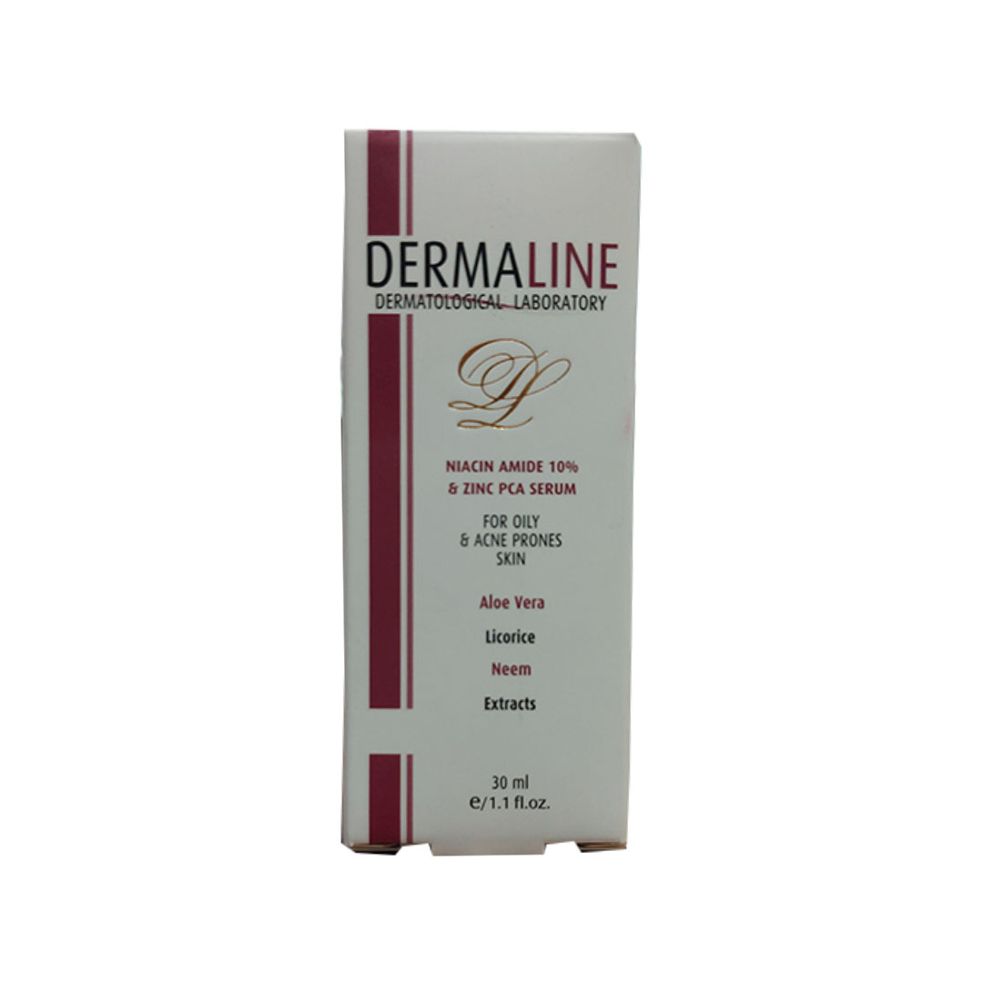 درمالاین سرم ضد جوش نیاسین آمید و زینک پی سی ای Dermaline Niacin Amid And Zinc PCA Serum