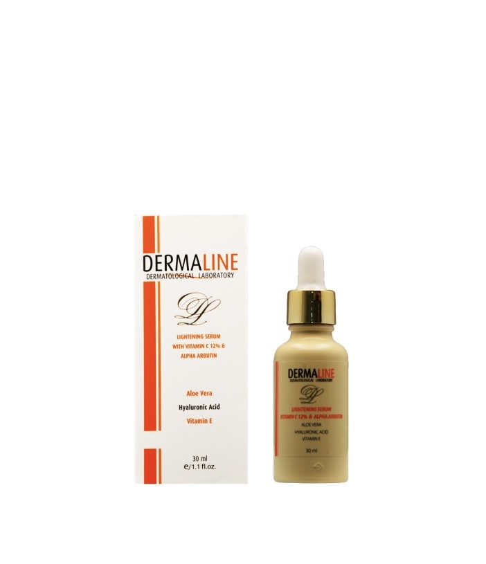درمالاین سرم روشن کننده آربوتین و ویتامین سی Dermaline Lightening Serum With Vitamin C And Alpha Arbutin