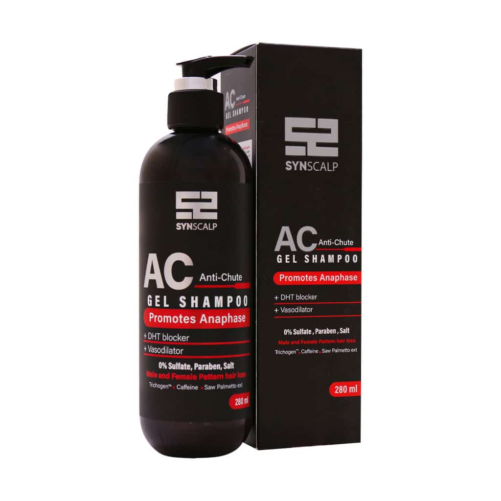 ژل شامپو فاقد سولفات ضد ریزش مو ساین اسکین 280 میلی لیتر Syn Skin Synscalp Anti Chute Gel Shampoo 280 ml