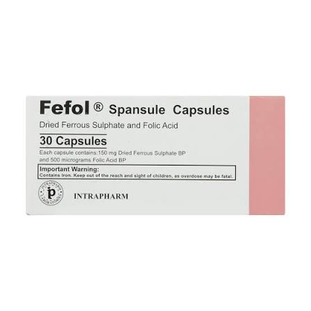 ففول ۳۰ کپسول Fefol Spansule 30 Capsules