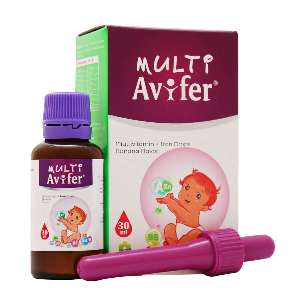 مولتی آویفر ۳۰ میلی لیتر با طعم موز Multi avifar 30 ml