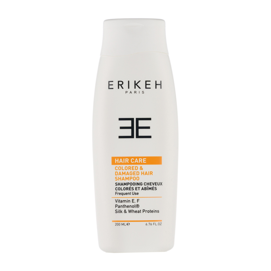 شامپو مناسب موهای رنگ و آسیب دیده شده حاوی ابریشم هیدرولیز شده erikeh colored and damaged hair shampoo
