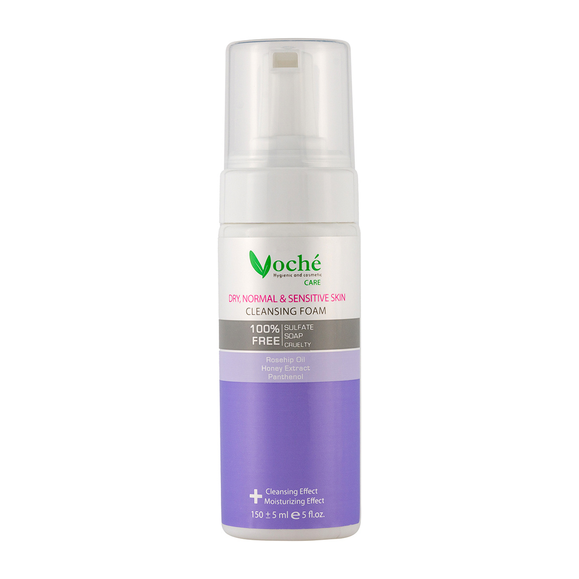 فوم شستشوی صورت مناسب پوست خشک و نرمال و حساس 150میل Voche Cleansing Foam For Dry And Sensitive Skin 150ml