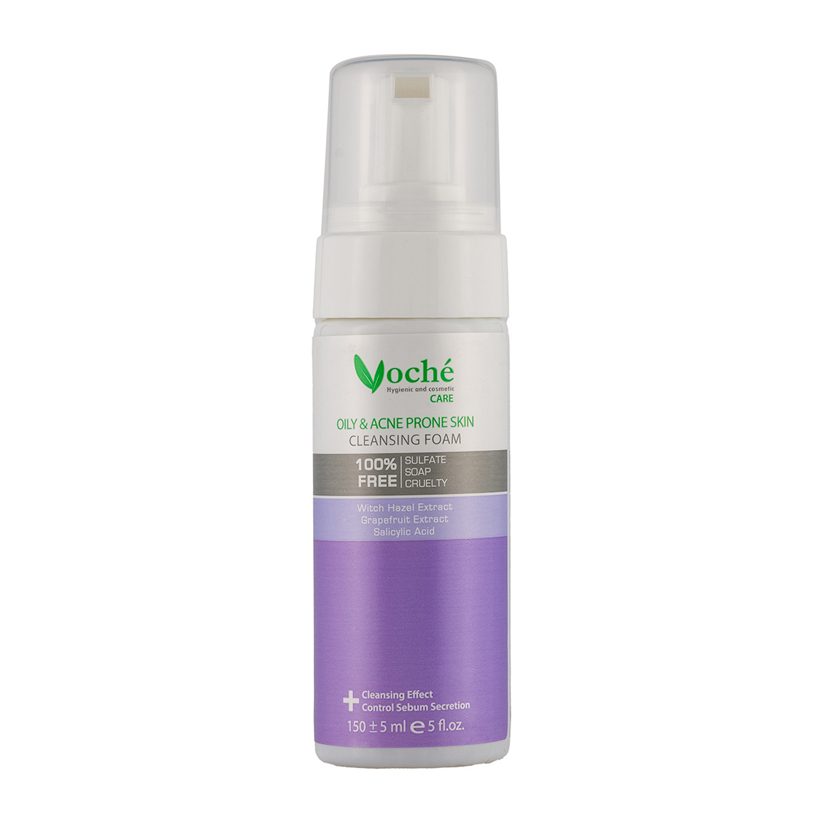 فوم شستشوی صورت مناسب پوست چرب و مستعد آکنه 150میل Voche Cleansing Foam For Oily And Acne Prone Skin 150ml