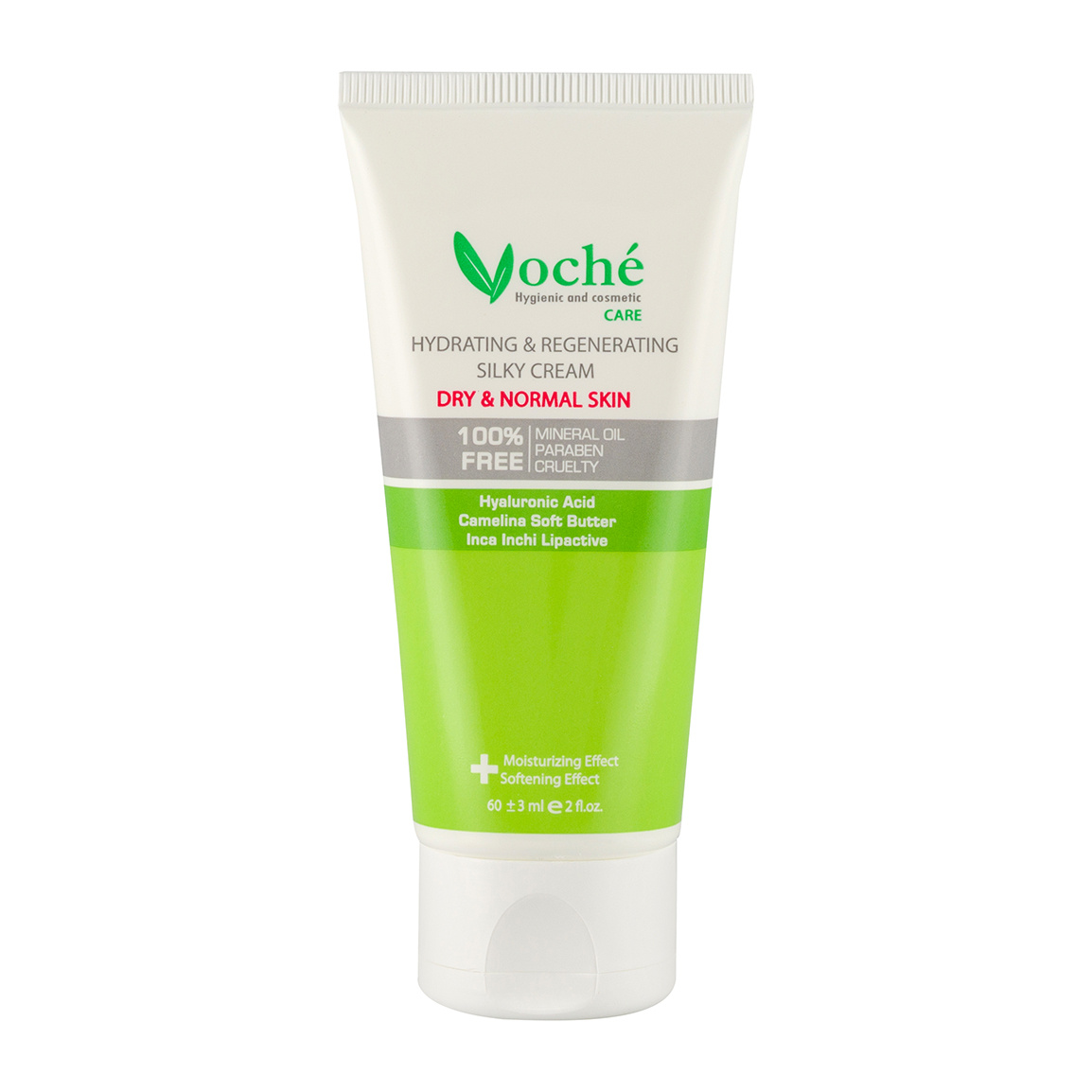 کرم آبرسان مخصوص پوست خشک و معمولی 60میل Voche Hydrating Regenerting Silky Cream For Normal And Dry Skin 60ml