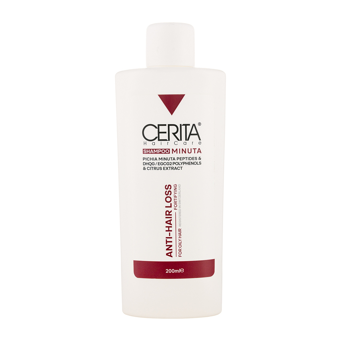 شامپو ضد ریزش و حجم دهنده مو مینوتا مناسب موهای چرب 200میل Cerita Minuta Anti Hair Loss Volumizing Shampoo For Oily Hair 200ml