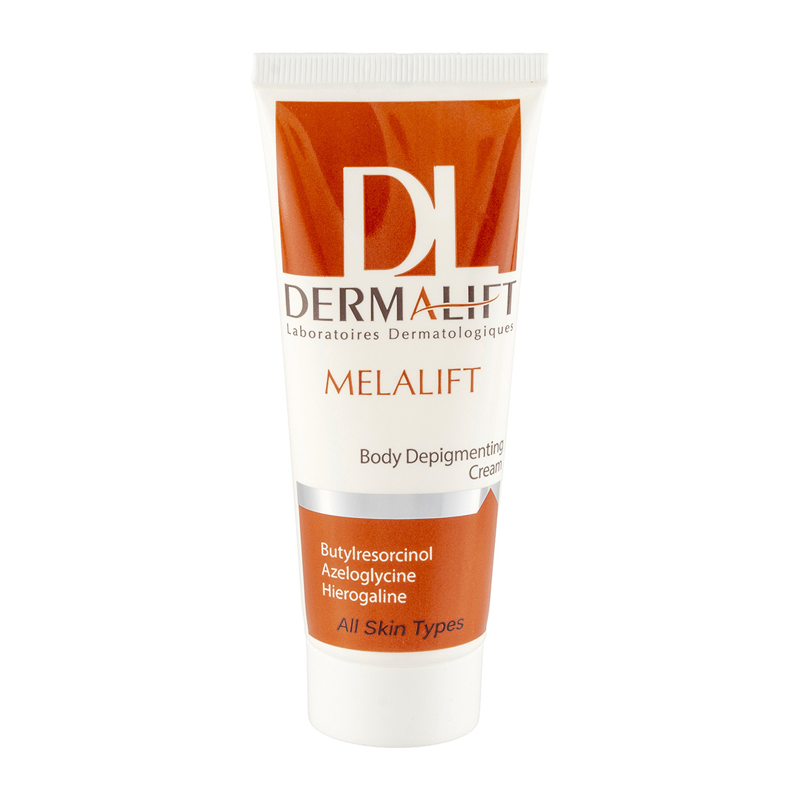 کرم روشن کننده بدن درمالیفت مدل Melalift حجم 75میلی لیتر Dermalift Melalift Body Depigmenting Cream For All Skin Types 75ml