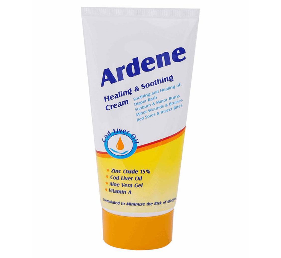 کرم زینک اکساید ضدسوختگی کودک حاوی روغن کبد ماهی ardene healing and soothing cream