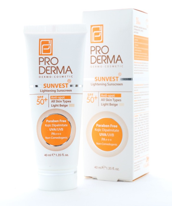 کرم ضد آفتاب اس پی اف 50 روشن کننده لکهای پوست 40 میل Proderma Lightening Sunscreen Anti Spot Spf50 Light 40ml