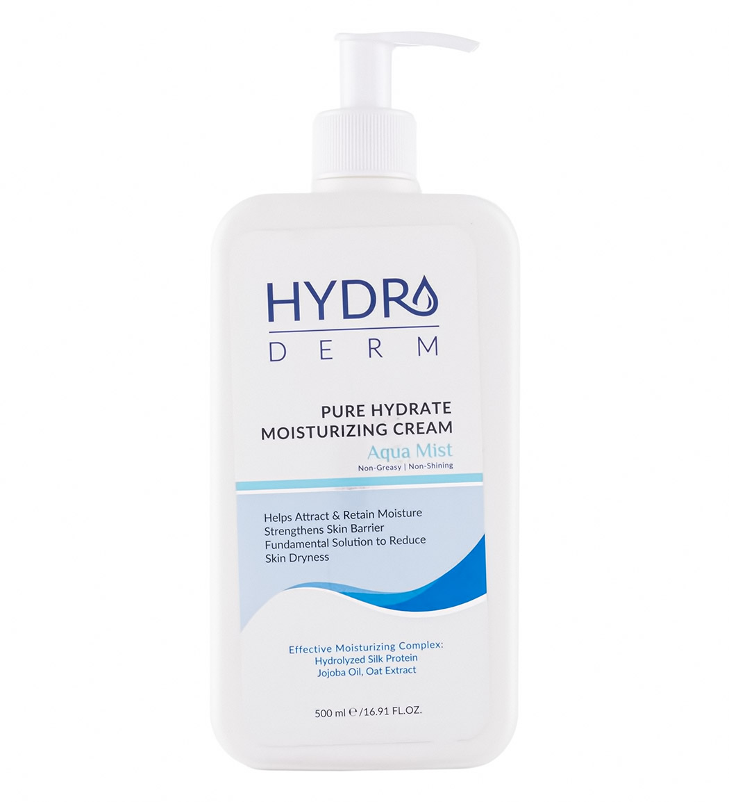 کرم مرطوب کننده و نرم کننده آکوا میست حجم 500میل Hydroderm Moisturizing Cream Aqua Mist 500ml