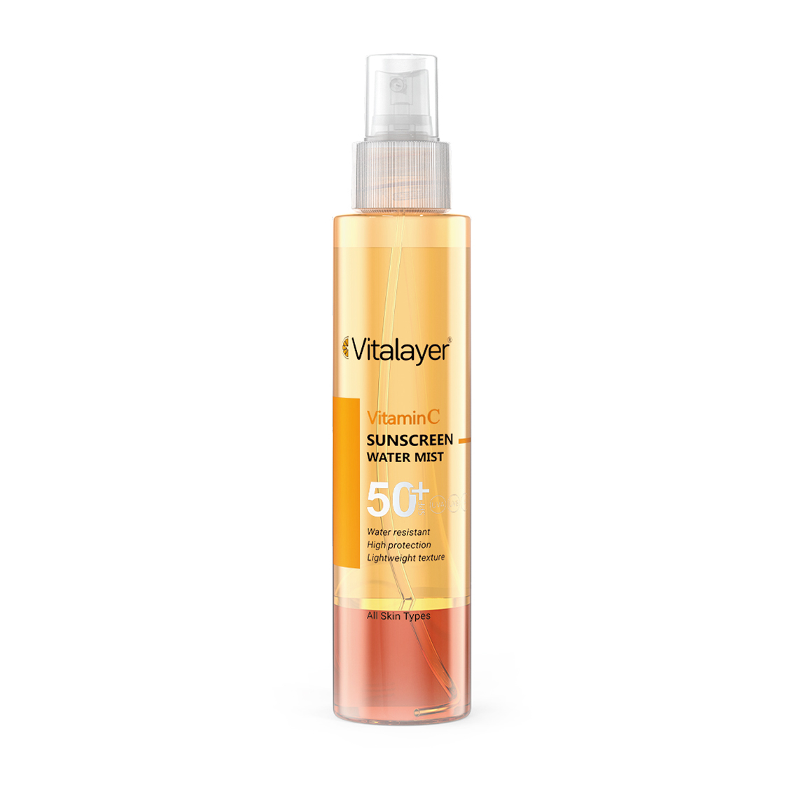 اسپری ضد آفتاب دو فاز با SPF50 دارای ویتامین سی حجم 150 میلی لیتر
