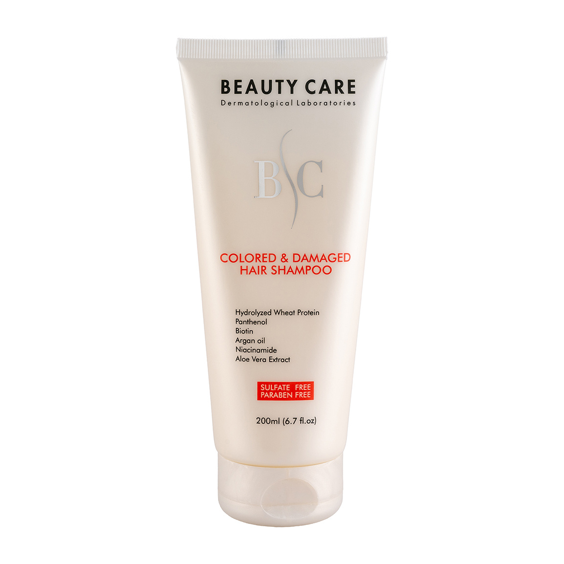 شامپو فاقد سولفات مناسب مو رنگ شده و آسیب دیده حجم 200 میلی لیتر Beauty Care Free Sulfate Colored And Damaged Hair Shampoo 200 ml