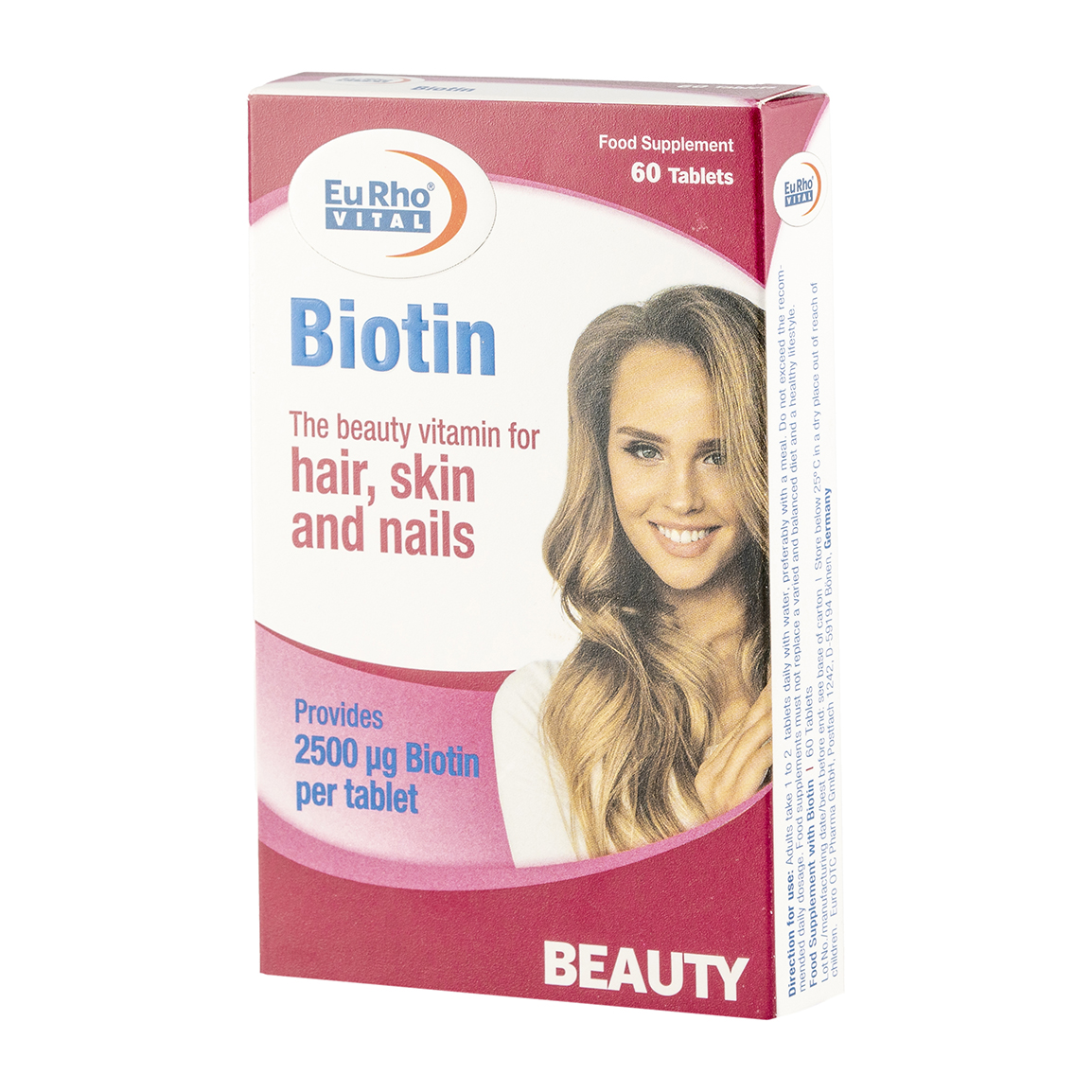 قرص بیوتین 60 عددی Eurho Vital Biotin 60