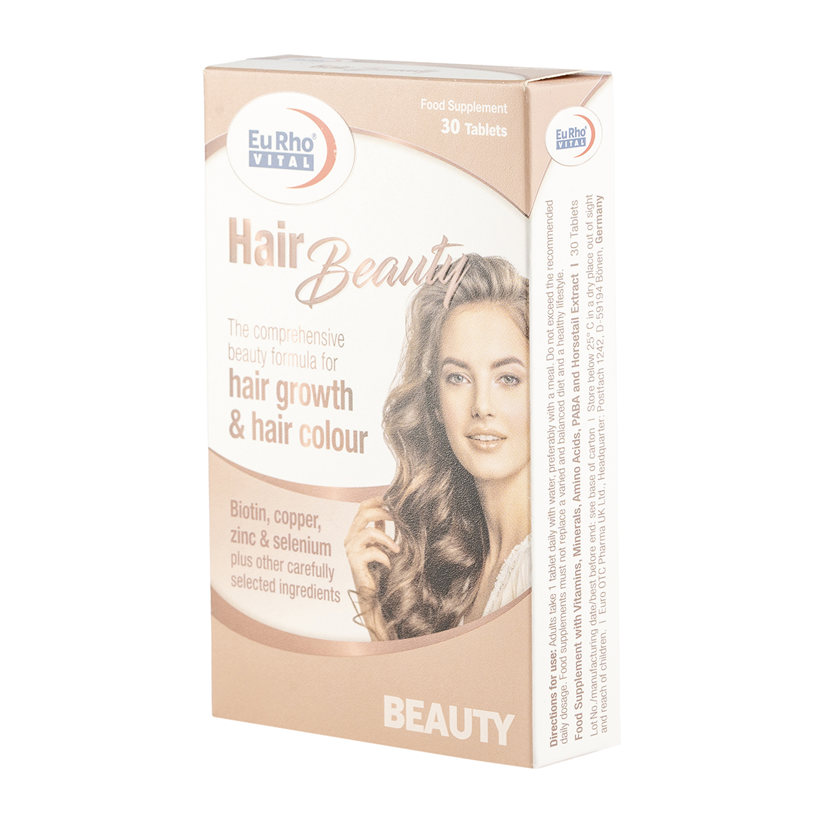 قرص هیربیوتی بسته 30 عدد Eurho vital Hair Beauty 30 Tablets