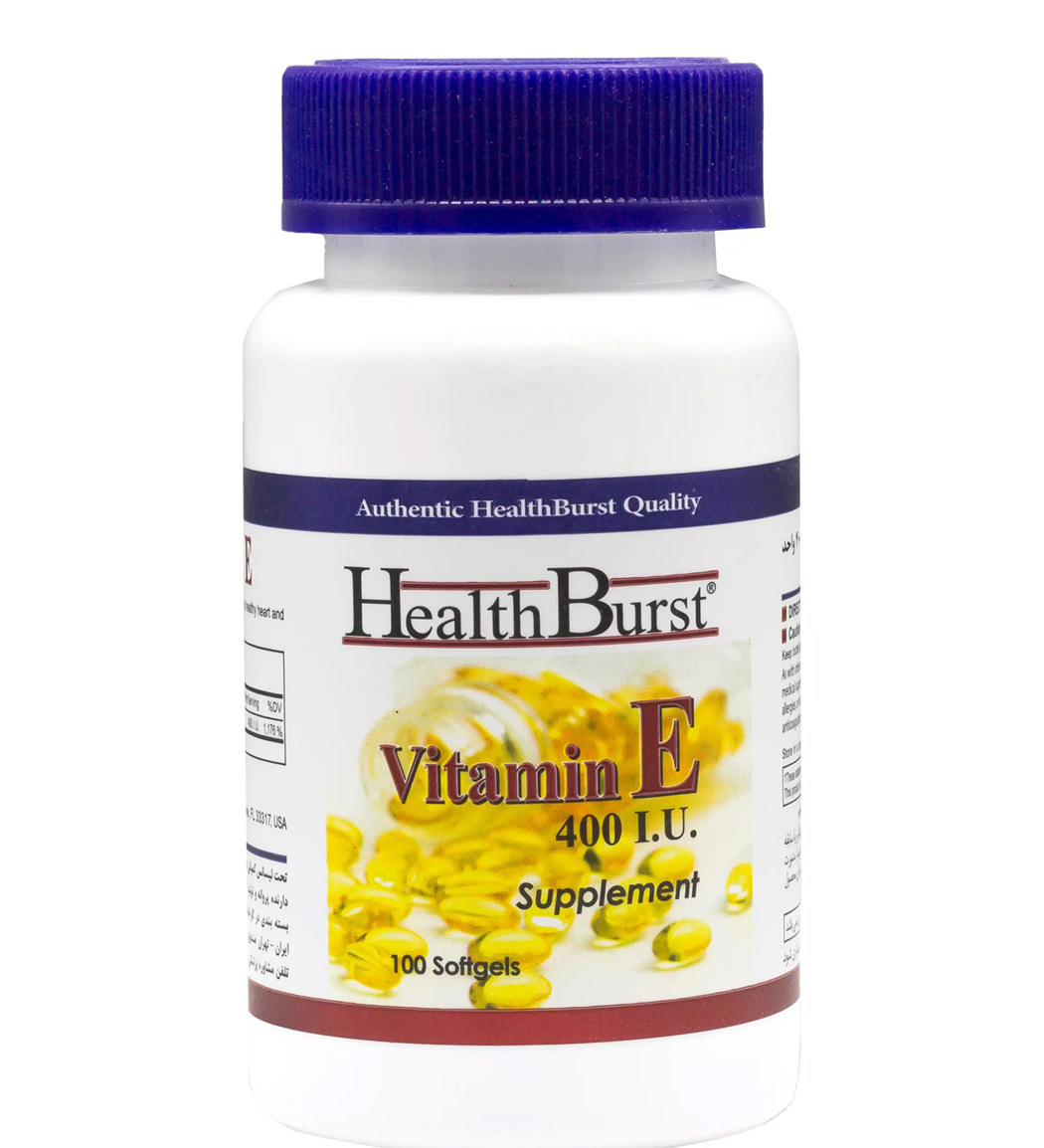 کپسول ژلاتینی ویتامین ای 400 بسته 100 عددی Health Burst Vitamin E 400 Softgels 100 Capsules