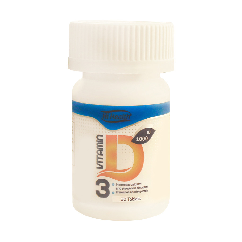 قرص ویتامین D3 1000 بسته 30 عددی Hi Health Vitamin D3 1000 IU 30 tablets