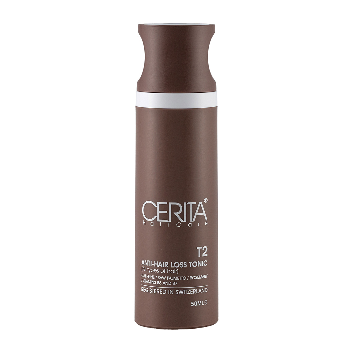 تونیک تقویت کننده مو مدل T2 مناسب انواع مو حجم 50 میلی لیتر Cerita Anti Hair Loss Tonic T2 For All Hair Type 50 ml