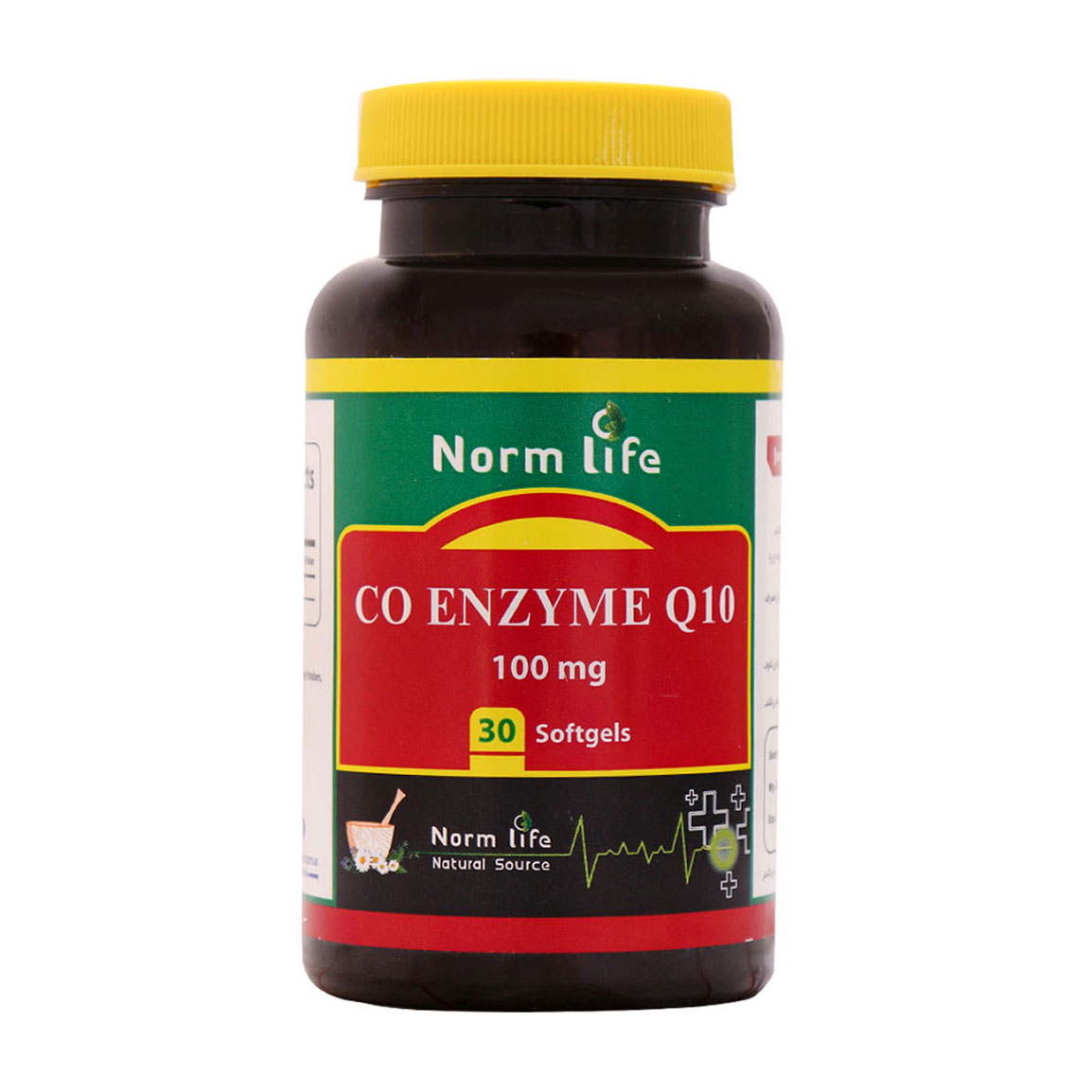 سافت ژل کو آنزیم کیوتن مدل Q10 بسته 30 عددی Norm Life Co Enzyme Q10 100 mg 30 Softgels
