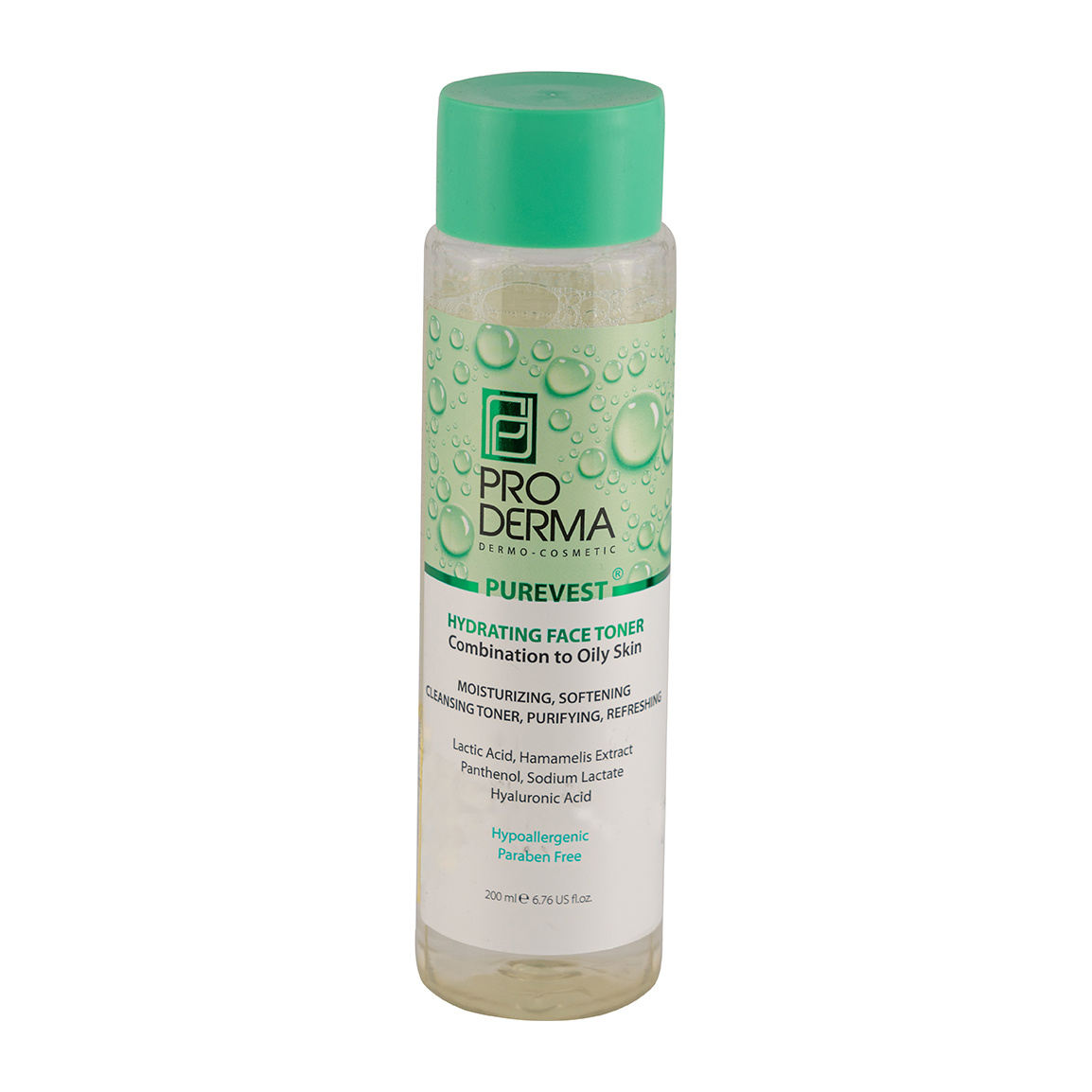 تونر آبرسان مدل Purvest مناسب پوست مختلط تا چرب حجم 200 میلی لیتر Proderma Purvest Hydrating Face Toner For Combination To Oily Skin 200 ml