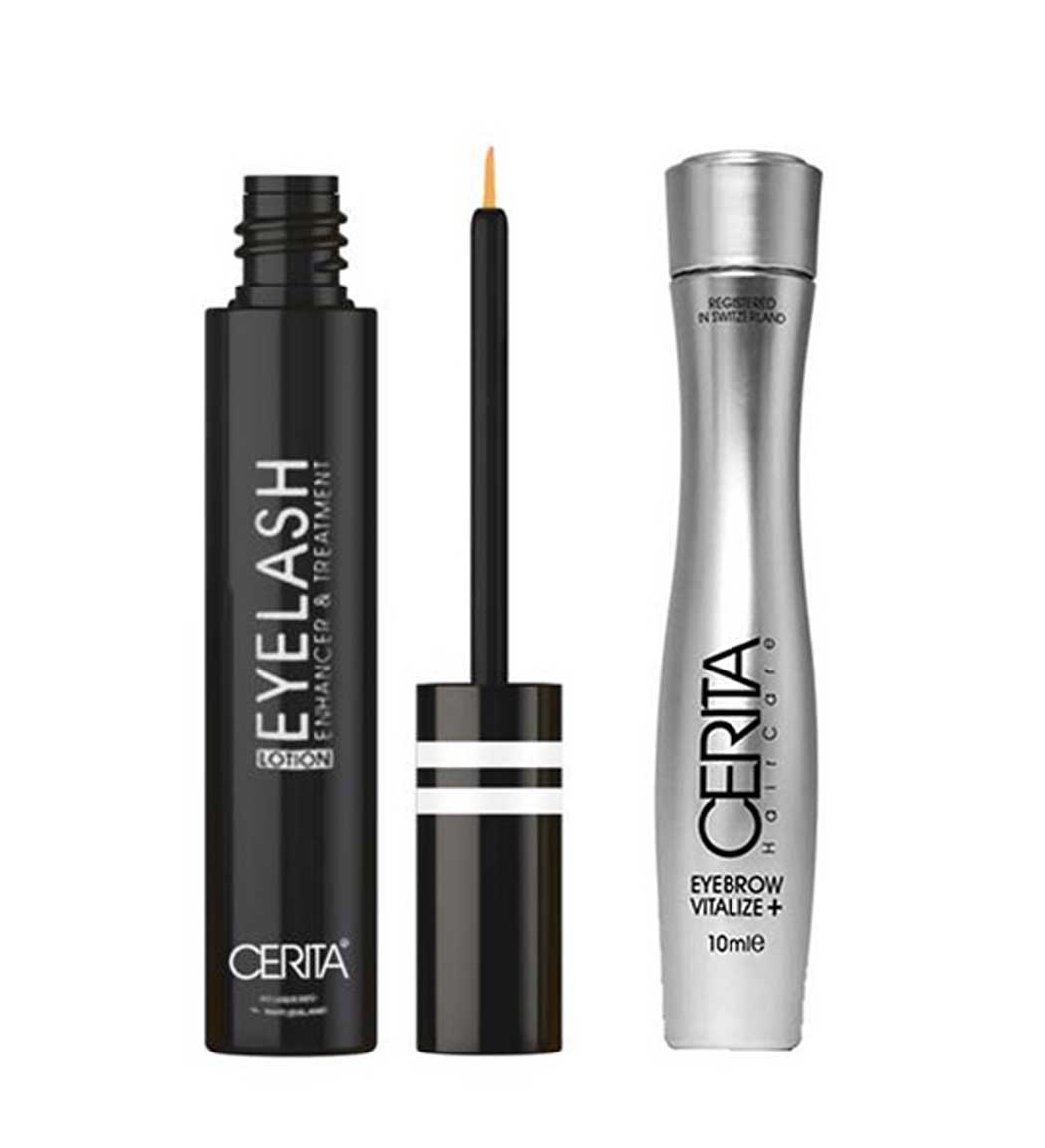 پک سرم احیا کننده ابرو و محلول تقویت کننده مژه مدل eyelash Cerita Eyebrow Care Pack