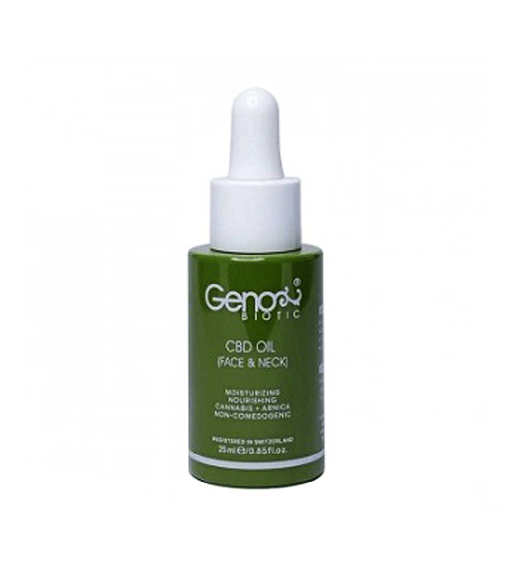 روغن رطوبت رسان CBD مناسب پوست صورت و گردن 25میل Geno Biotic CBD Oil For Face And Neck 25ml