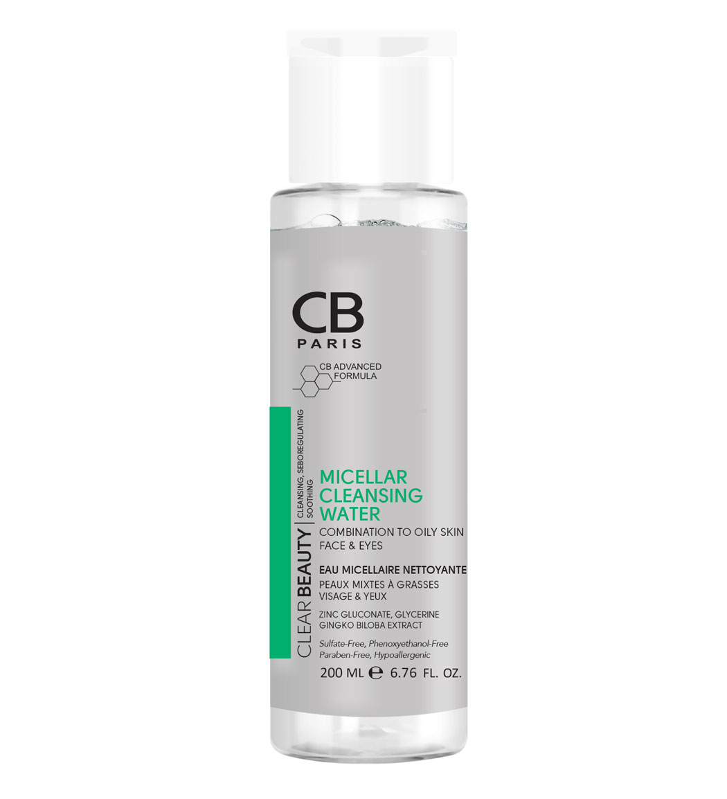 میسلارواتر مناسب پوست مختلط تا چرب 200میل CB Micellar Cleansing Water For Combination To Oily Skin 200ml