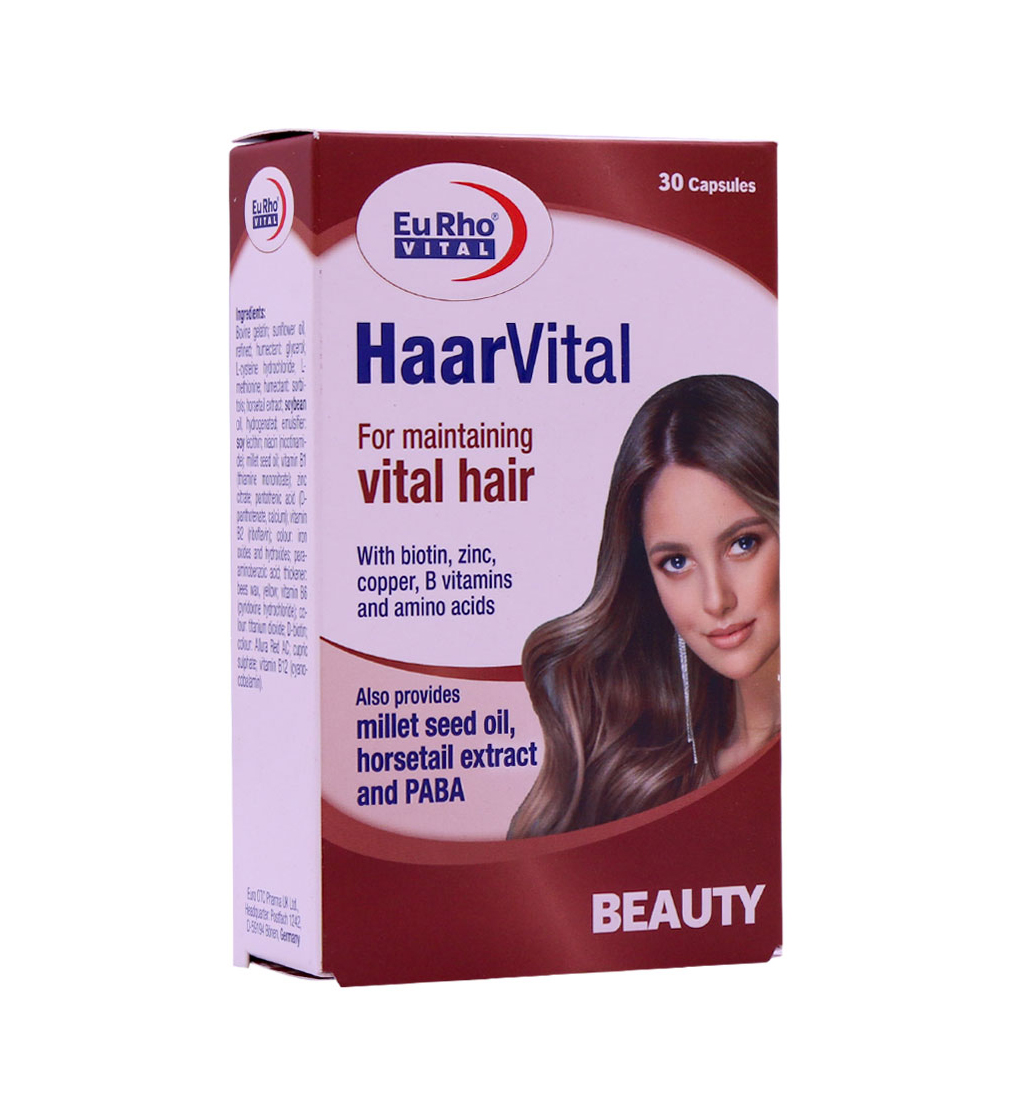 کپسول هیرویتال  بسته 30 عددی Eurho Vital Haar Vital 30 Caps