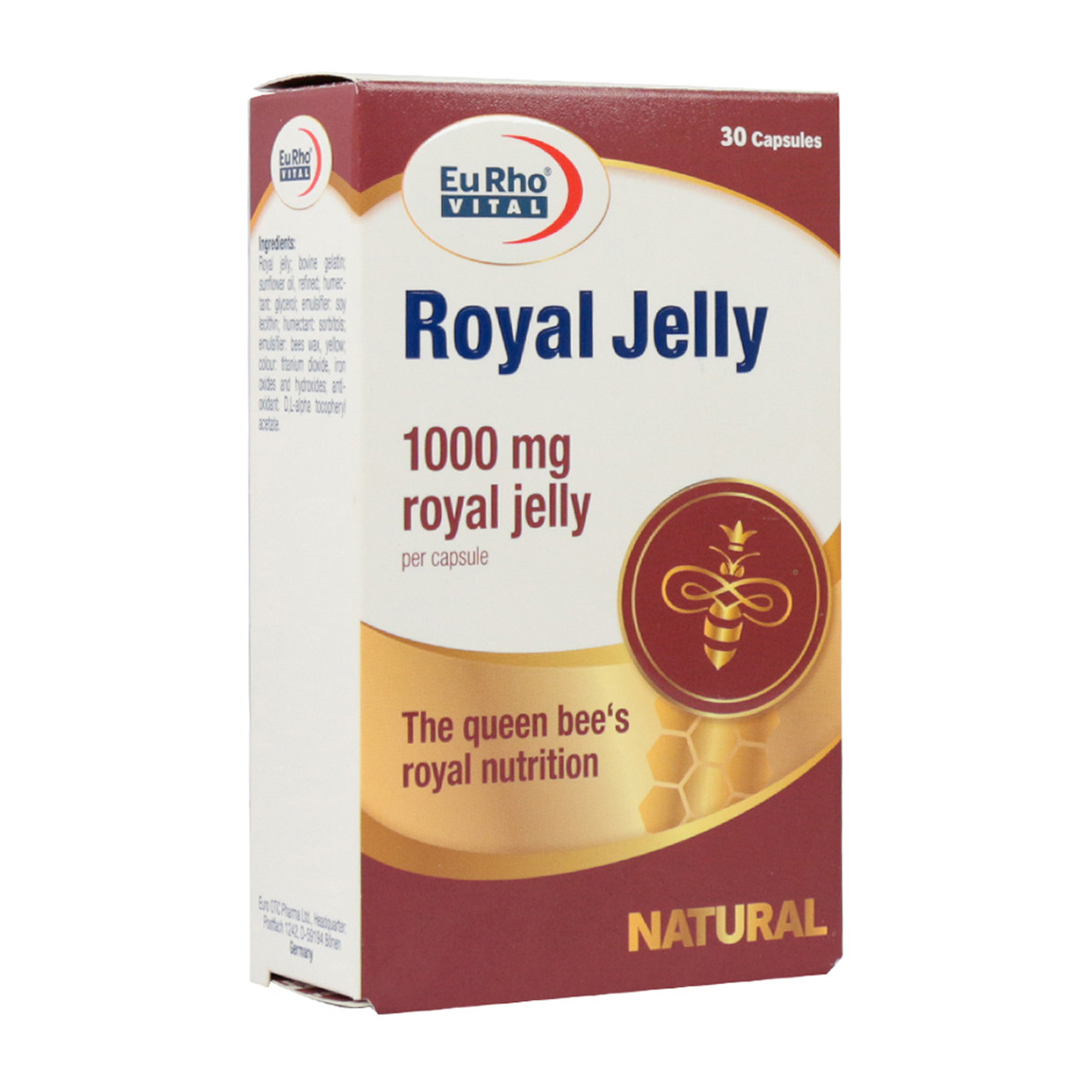 کپسول رویال ژلی بسته 30 عددی Eurho Vital Royal Jelly 30 Caps