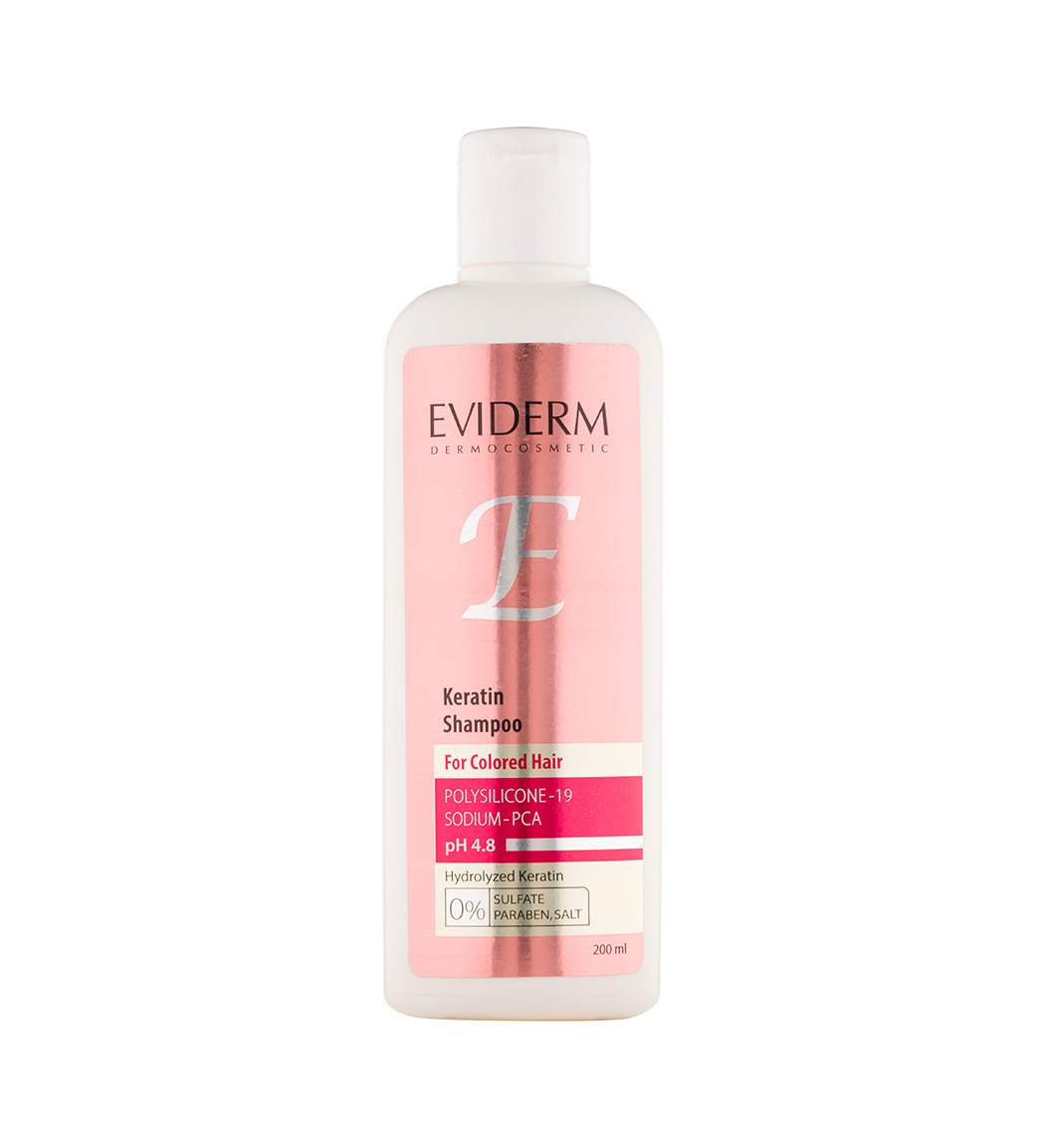 شامپو فاقد سولفات مناسب موهای رنگ شده حجم 200 میل Eviderm Free Sulfate Shampoo For Colored Hair 200 ml