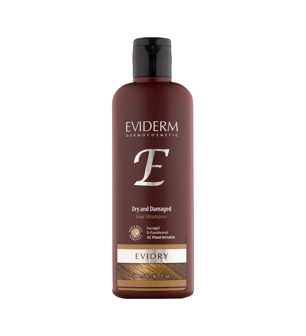 شامپو مناسب مو های خشک و آسیب دیده حجم 200 میل Eviderm Shampoo For Dry and Damage Hair 200 ml