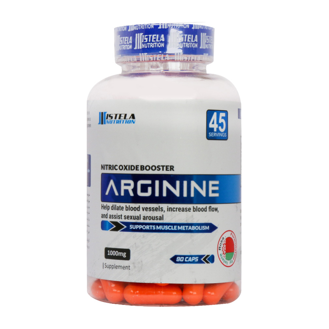 کپسول آرژنین بسته 90 عددی Istela Nutrition Arginine 1000 Mg 90 Caps