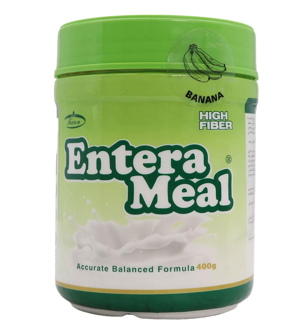 پودر Entera Meal با فیبر بالا با طعم موز وزن 400 گرمی Karen High Fiber Entera Meal Powder 400g