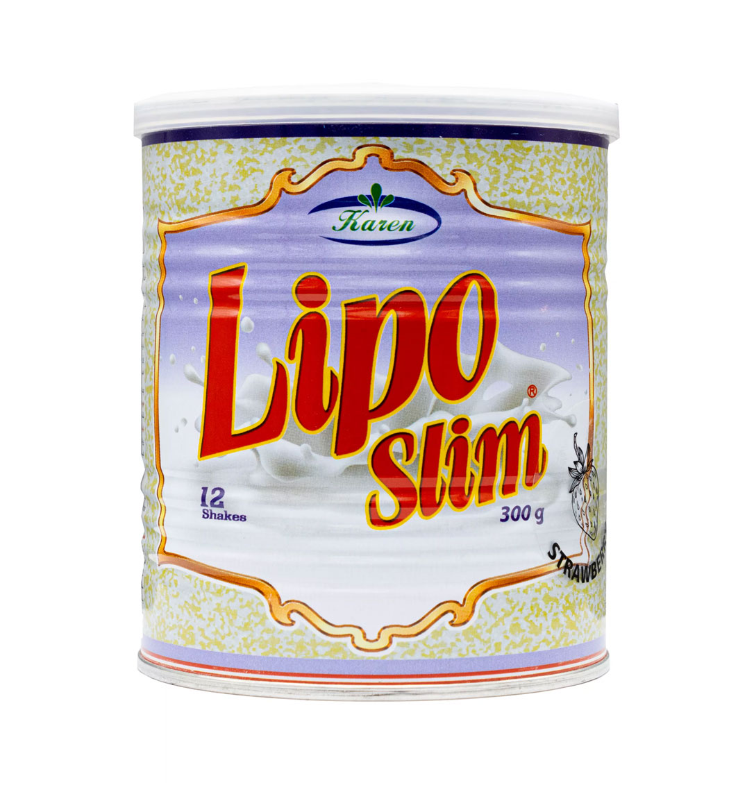 پودر لیپو اسلیم با طعم توت فرنگی وزن 300 گرم Karen Strawberry Lipo Slim pro Pecto Fiber 300 g