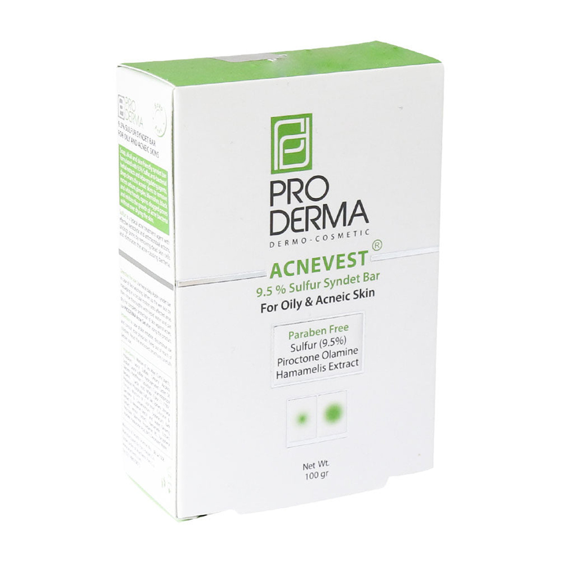 پن مناسب برای پوست های چرب و جوشدار حاوی 9.5% گوگرد 100 گرمی Proderma Sulfur Syndent Bar 100g