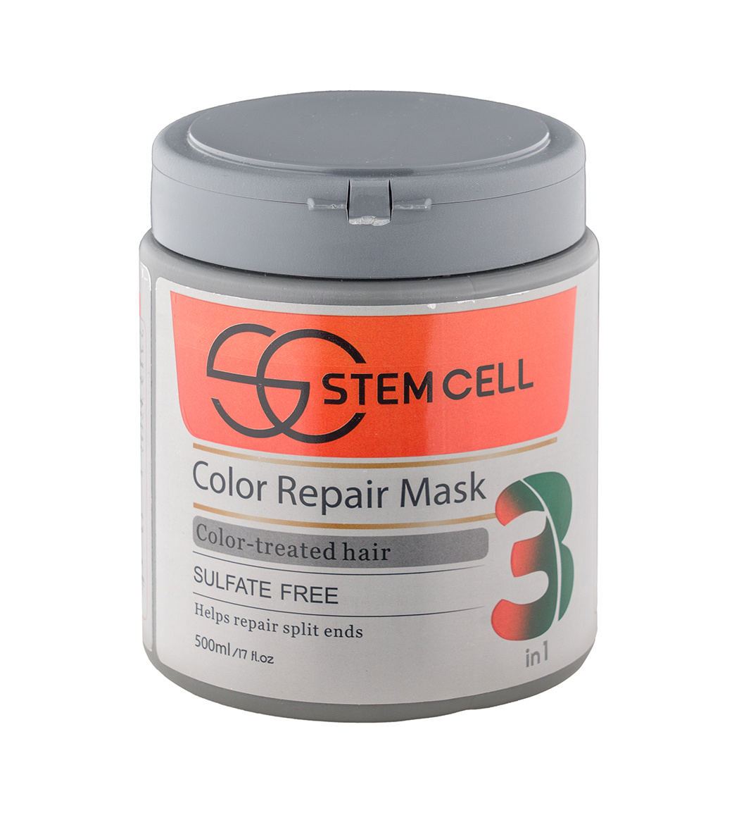 ماسک مو سه کاره مناسب مو رنگ و هایلایت شده 500میل Stem Cell Color Repair Mask For Colored And Damaged Hairs 500ml