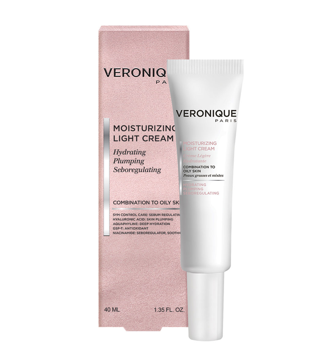 کرم مرطوب کننده لایت مناسب پوست چرب و مختلط 40میل Veronique Moisturizing Light For Oily And Combination Cream 40ml