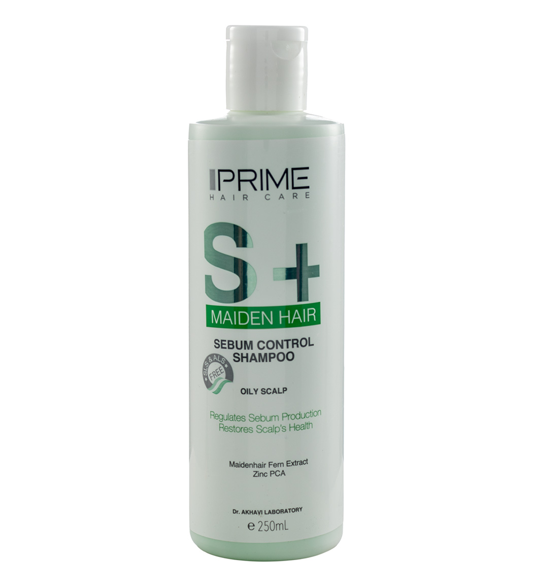 شامپو کنترل کننده چربی مدل بیوبا اس پلاس 250میل Prime S Maiden Hair Sebum Control Shampoo 250ml