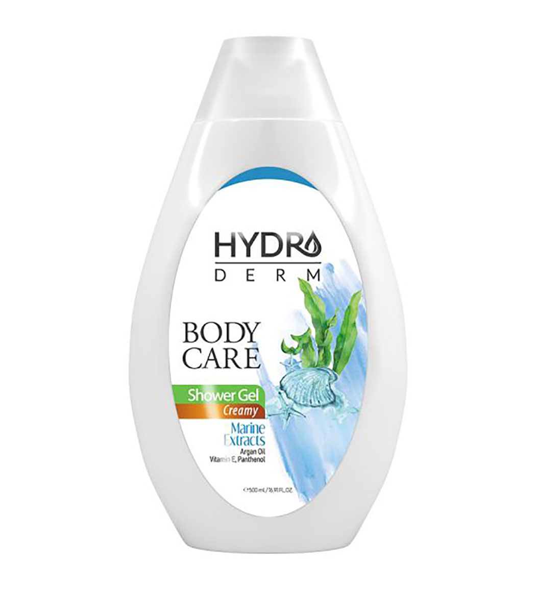 شامپو بدن کرمی هیدرودرم با رایحه عصاره های دریایی حجم 500 میل Hydroderm Creamy Body Wash Marine Extract 500 ml