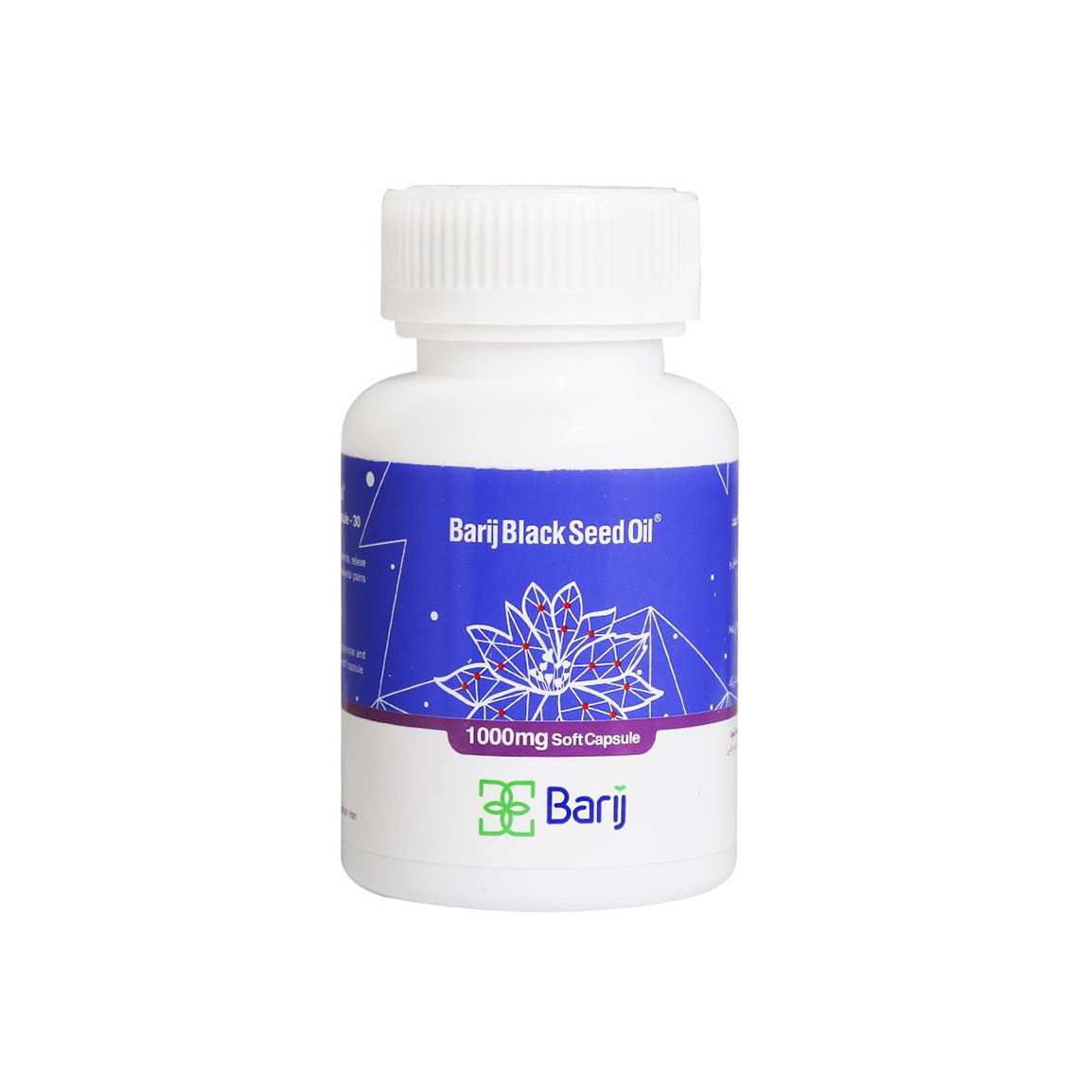کپسول نرم روغن سیاه دانه 1000 میلی گرم بسته 30 عددی Barij Essence Black Seed Oil 1000 Mg 30 Caps