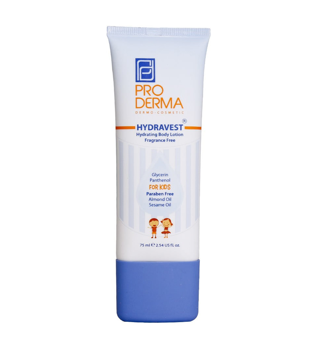 لوسیون مرطوب کننده صورت و بدن کودکان 75 میل Proderma Hydrating Face And Body Lotion 75ml