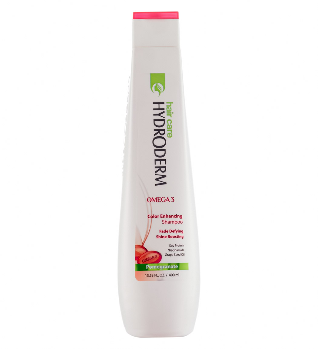 شامپو تثبیت کننده و محافظ رنگ مو حاوی امگا 3 حجم 400میل Hydroderm Omega 3 Color Enhancing Shampoo 400ml