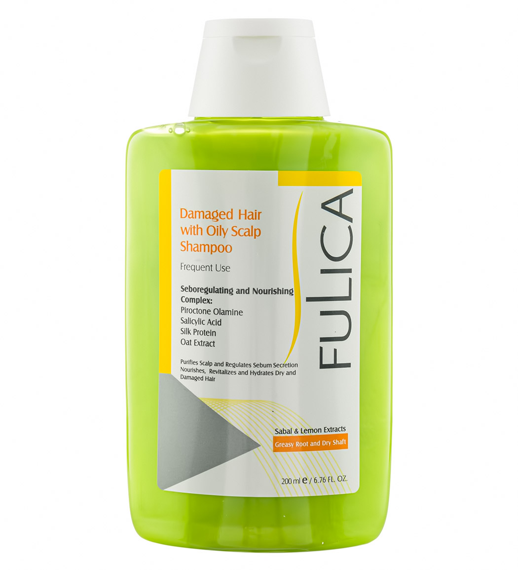 شامپو پوست سر چرب و موهای آسیب دیده 200میل fulica damaged hair and with oily scalp shampoo