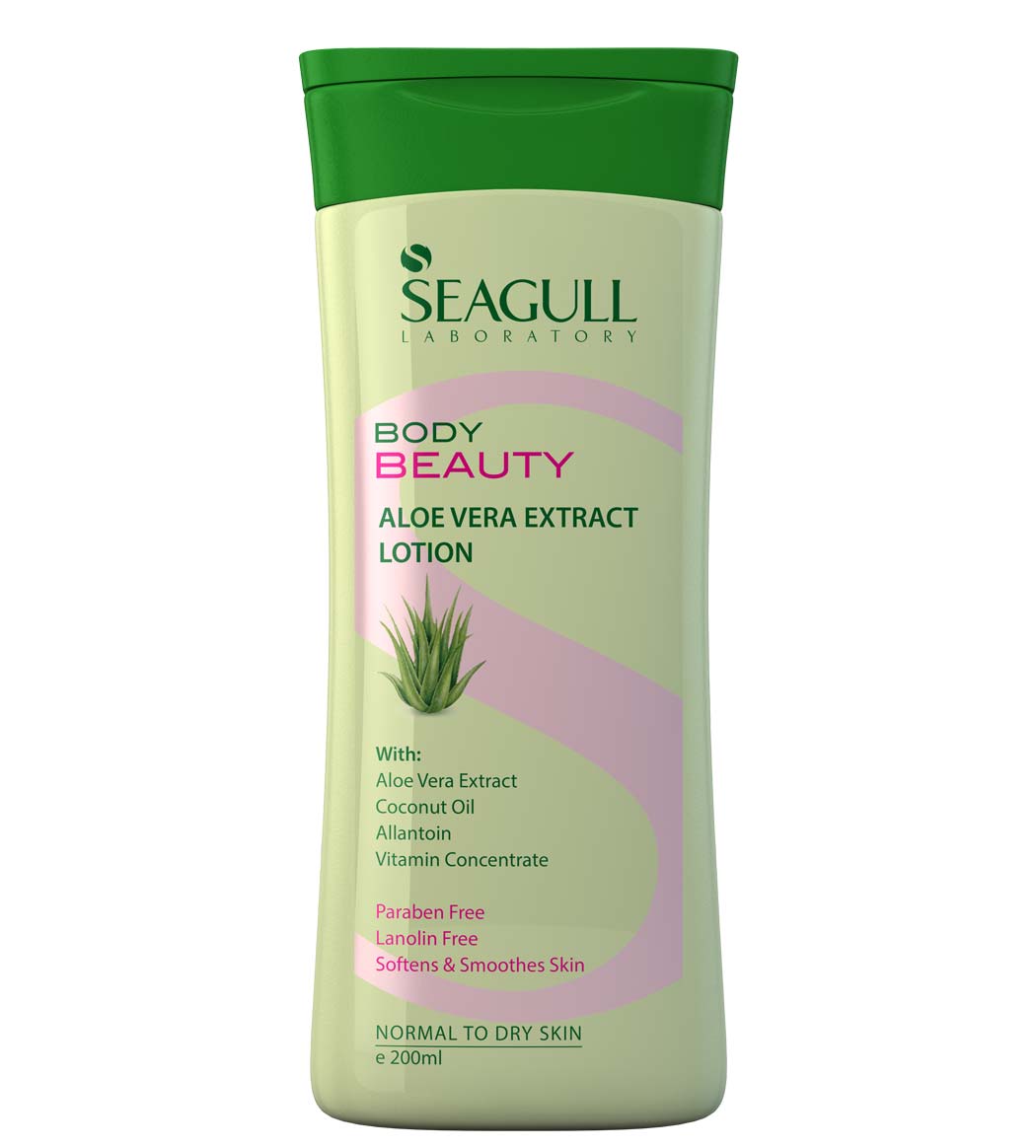 لوسیون بدن آلوئه ورا غنی شده با ویتامین 200میل seagull body beauty aloe vera lotion