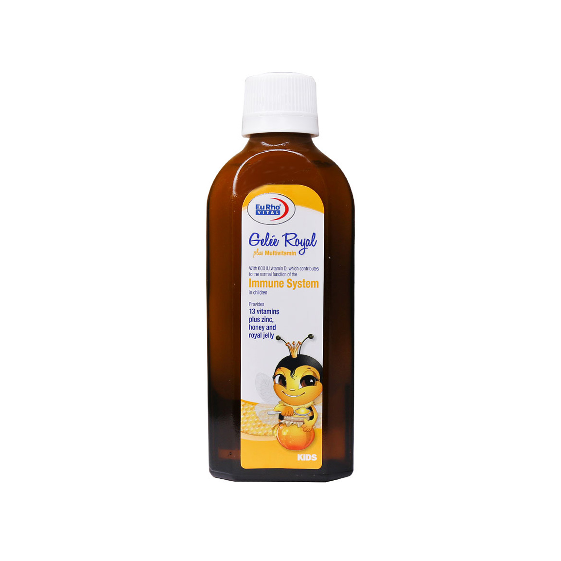 شربت ژل رویال پلاس مولتی ویتامین حجم 200 میلی لیتر Eurho Vital Royal Jelly Plus Multivitamin Syrup 200 ml