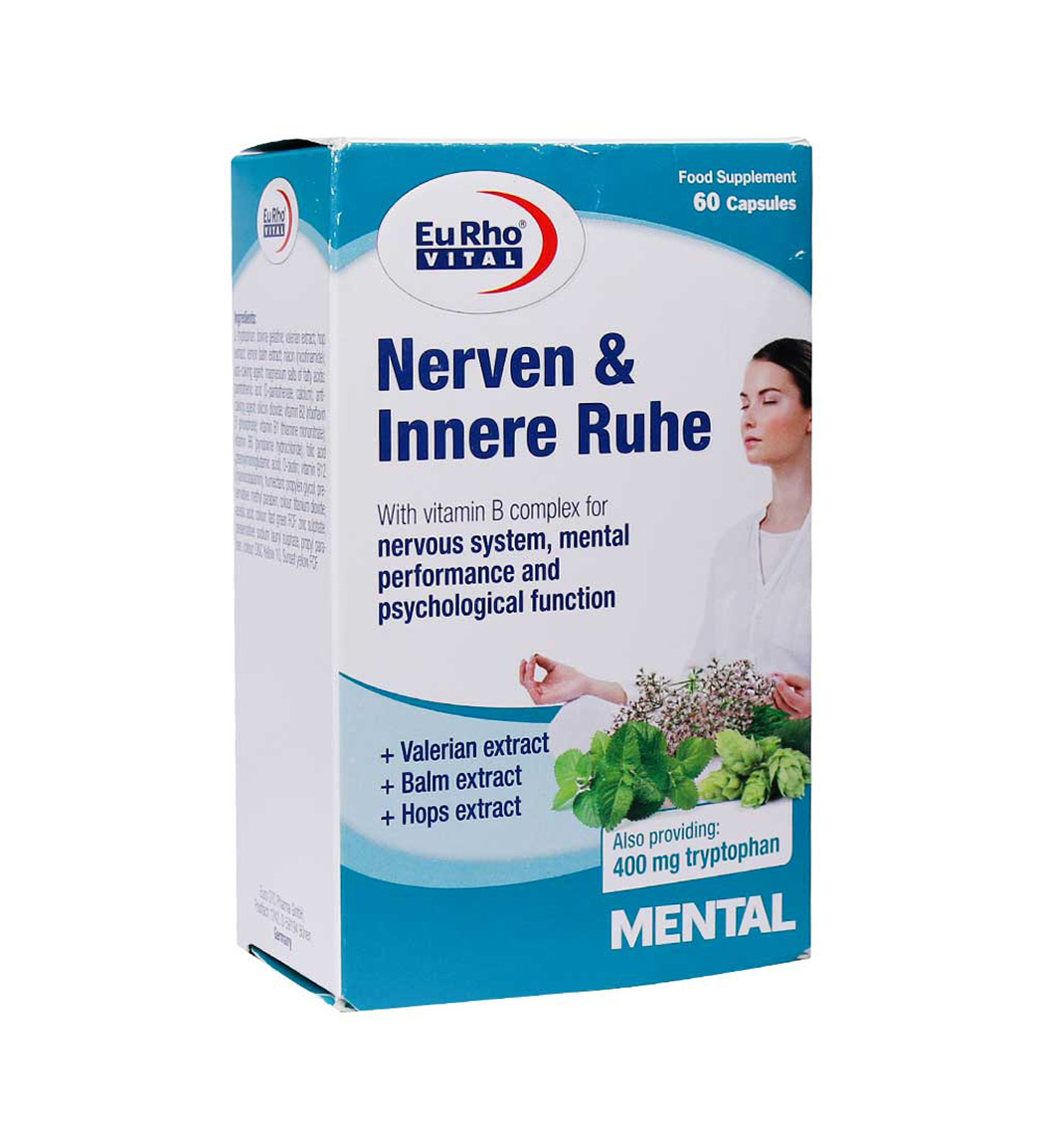 کپسول نرون و اینر روهه بسته 60 عددی Eurhovital Nerven And Innere Ruhe 60 Capsules