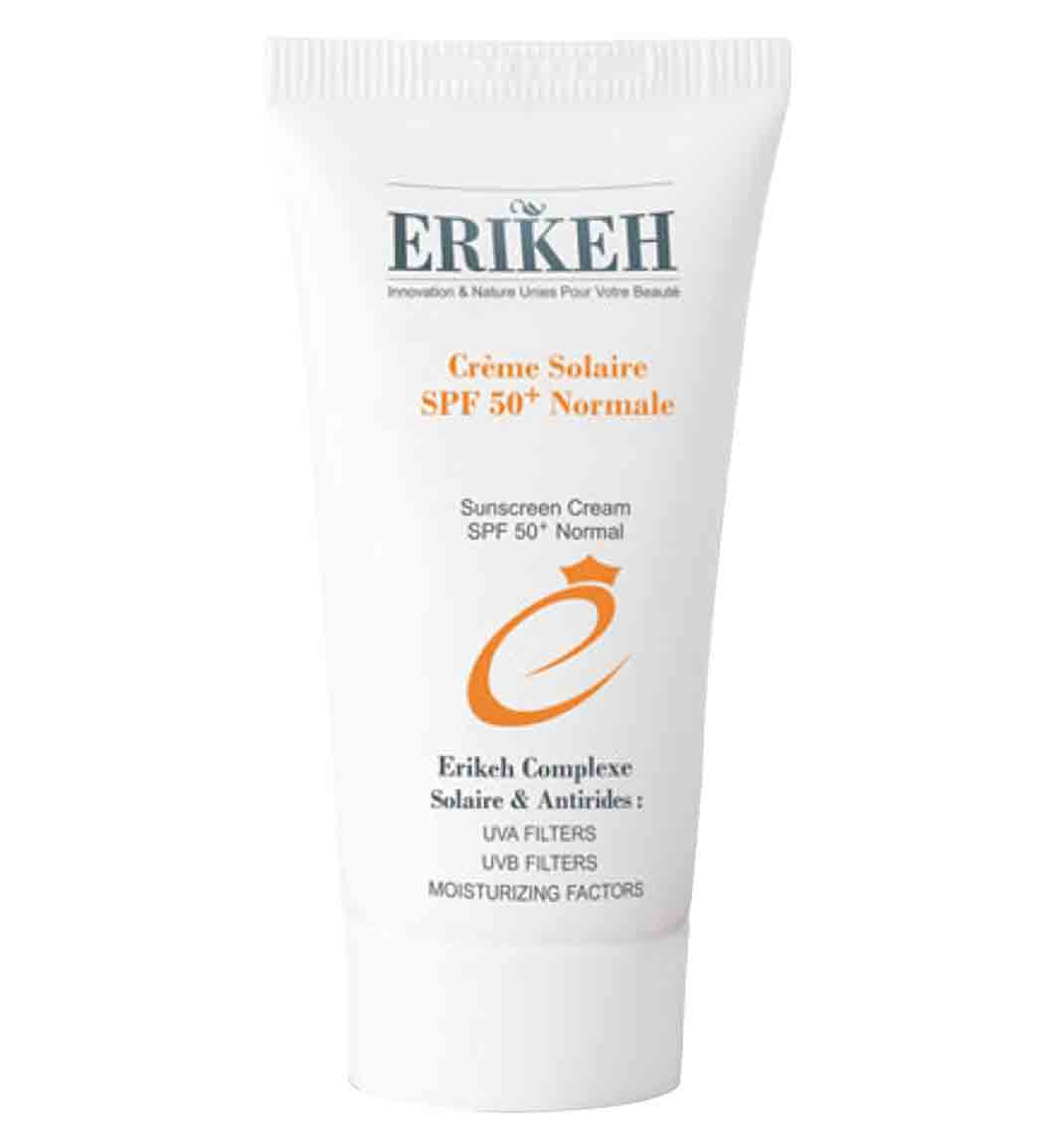 کرم ضد آفتاب بدون رنگ پوست نرمال اس پی اف 50 Erikeh Normal Sunscreen Cream Spf50 50ml