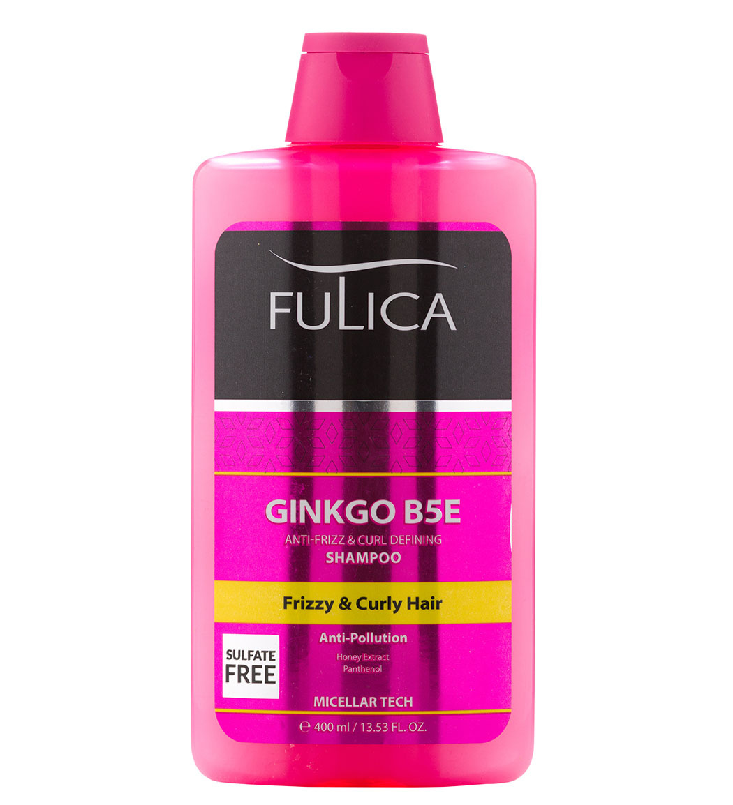 شامپو فاقد سولفات مدل Ginkgo B5E مناسب موهای شکننده و مجعد 400میل Fulica Ginkgo B5E Anti Frizz And Culr Defining Shmapoo 400ml